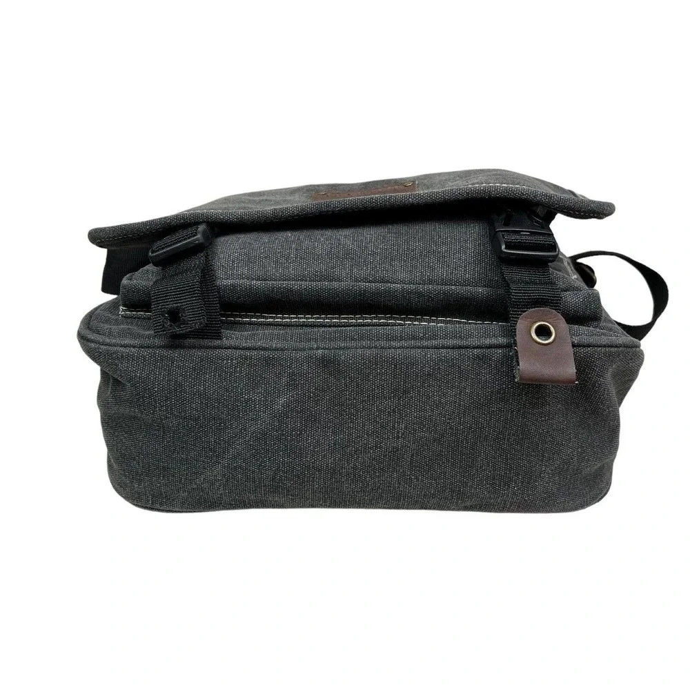 Mailbul Meibao Messenger‎ Bag Inner Zip Compartments Lined Black Wash Medium